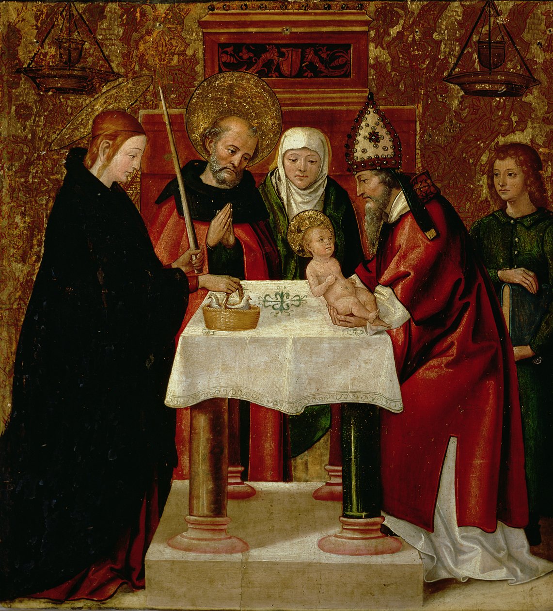 Omskjæringen og presentasjonen i tempelet, ca. 1535 av Juan de Borgoña