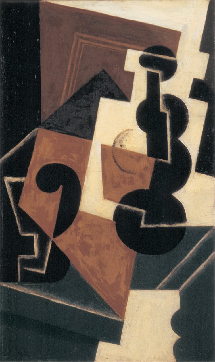 Glass og vannflaske av Juan Gris