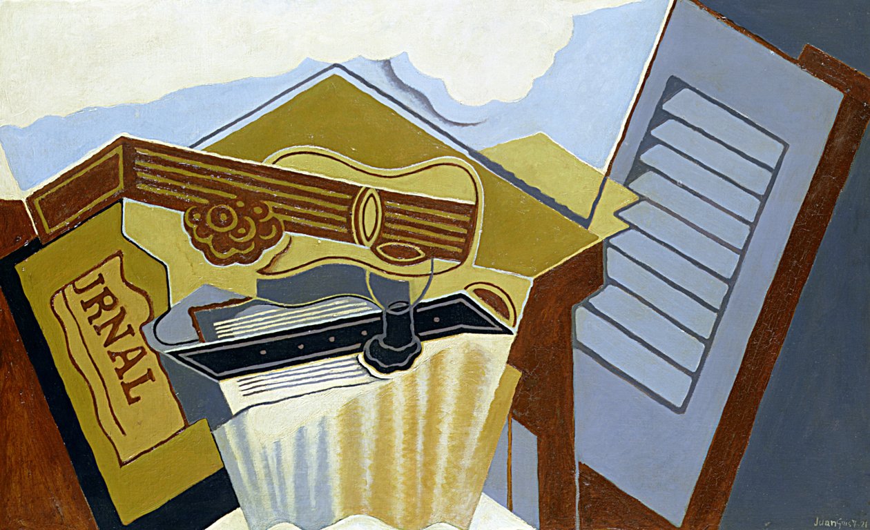 Stilleben med en hvit sky av Juan Gris