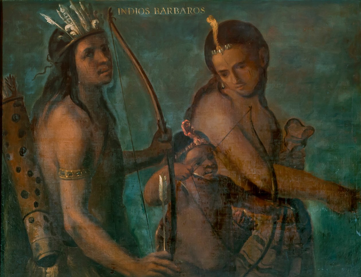 Barbarindianere, ca. 1715 av Juan Rodríguez Juárez