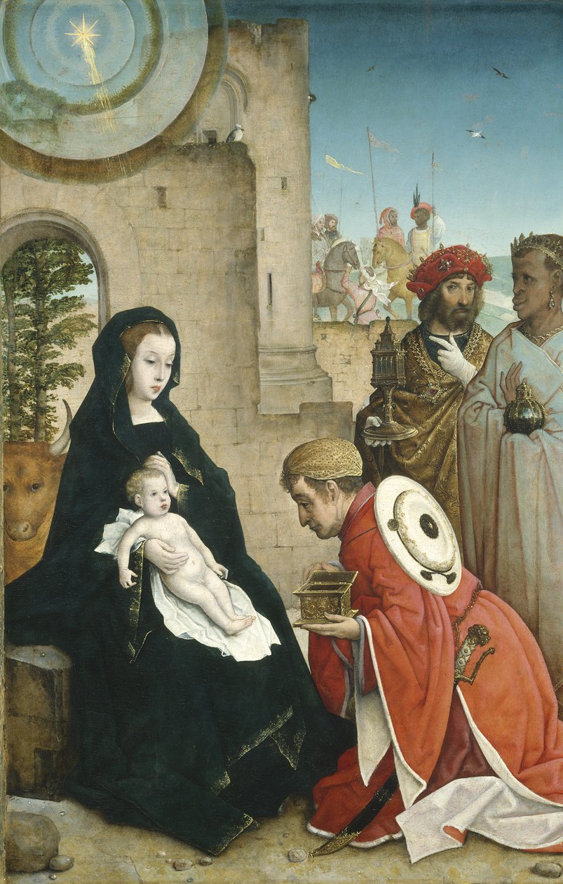 Tilbedelse av magiene, ca. 1508-19 av Juan de Flandes
