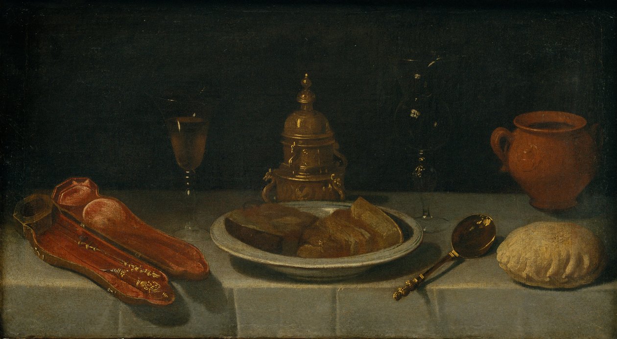 Stilleben og lagt bord av Juan der Hamen y van León