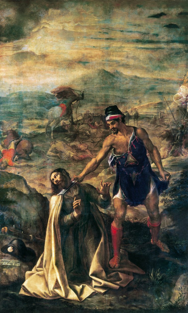 Dekollasjonen av Saint James the Great av Juan (1526 1579) Fernandez Navarette