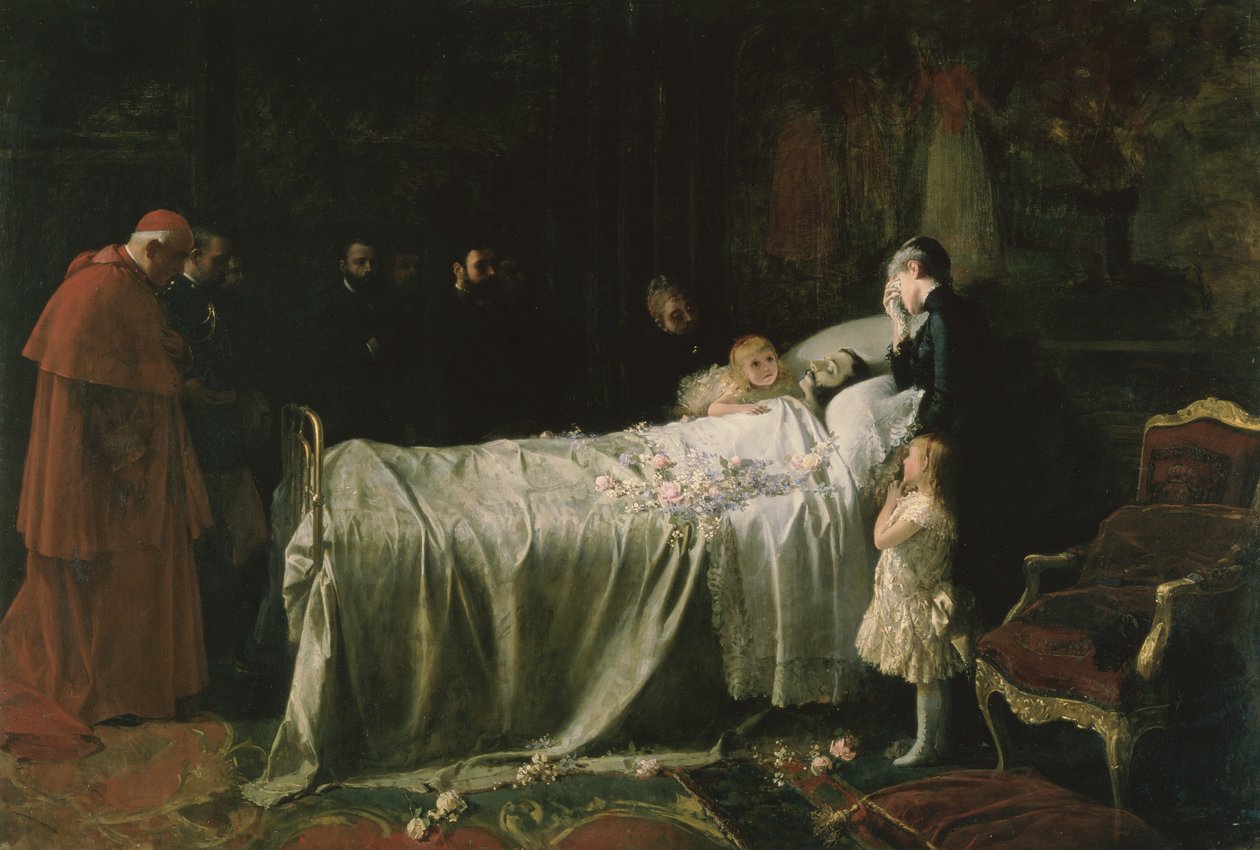 The Death of Don Alfonso XII (1857-85) (The Final Kiss) 1887 av Juan Antonio Benlliure y Gil