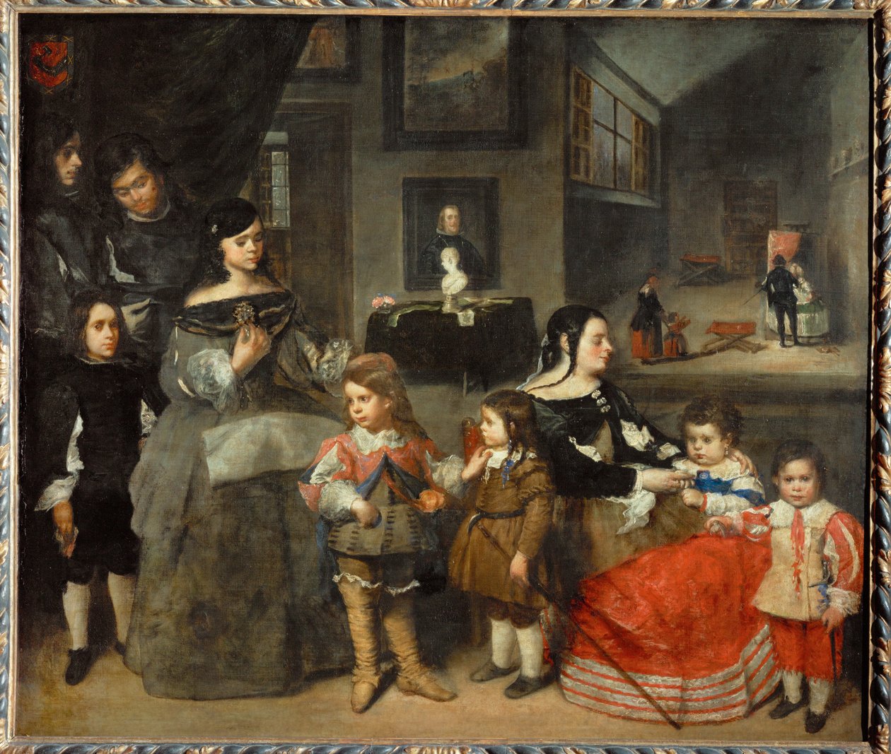 Kunstnerens familie (maleri på lerret) av Juan Bautista Martinez del Mazo
