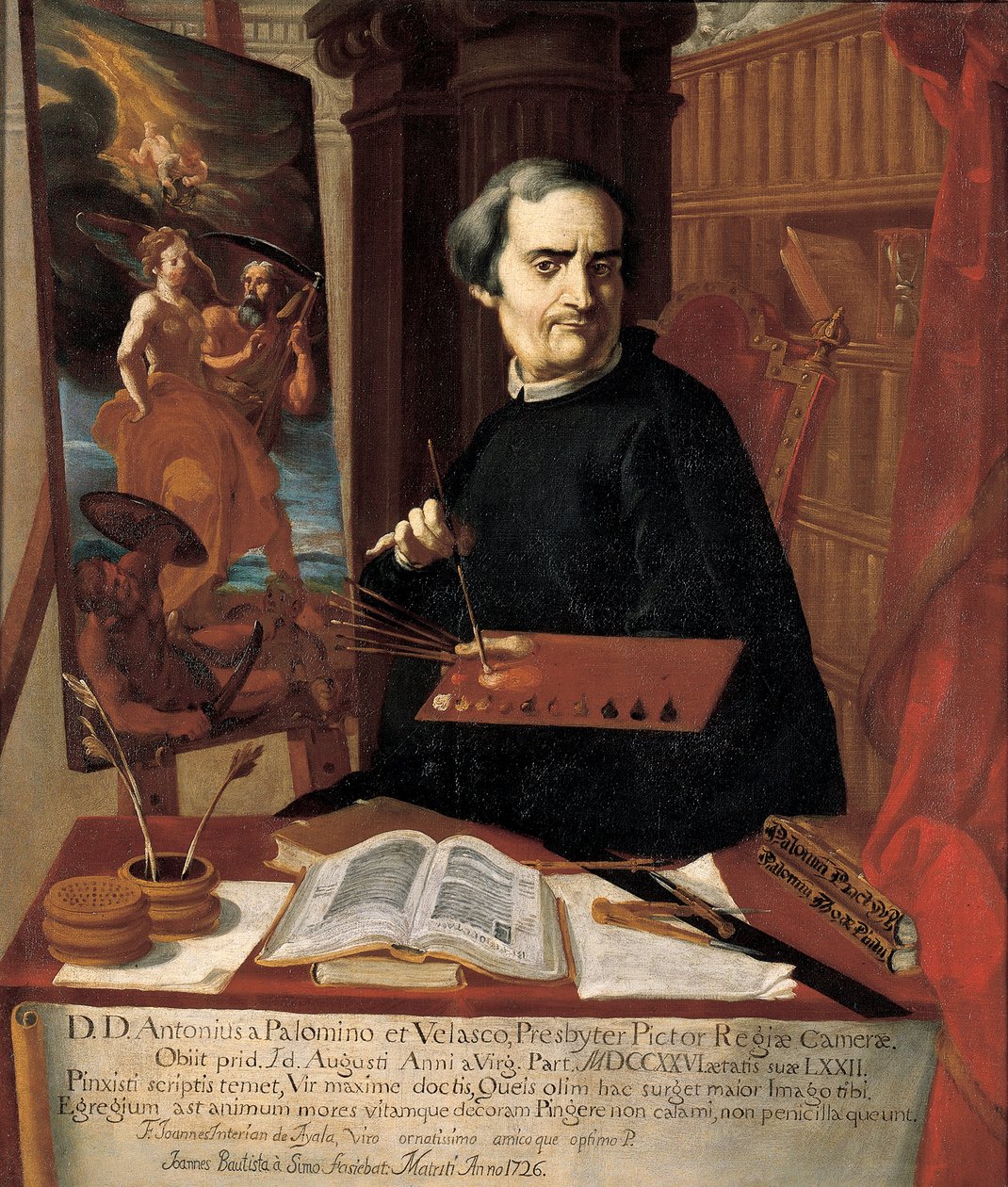 Portrett av Accyclo Antonio Palomino av Castro og Velasco av Juan Bautista Simo