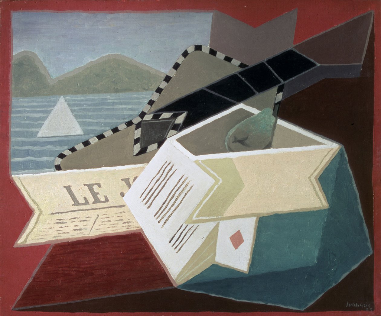 En gitar som vender mot havet av Juan Gris