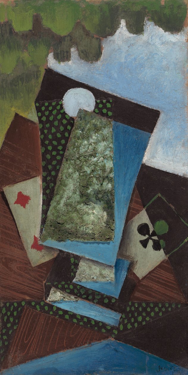 Kløver ess og fire med ruter, 1915. av Juan Gris