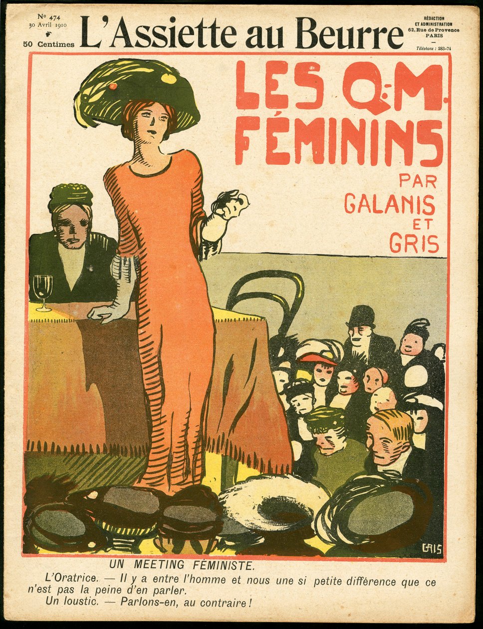 Omslag av "" L'Plate au beurre"", nummer 474, Satirical in Colors av Juan Gris