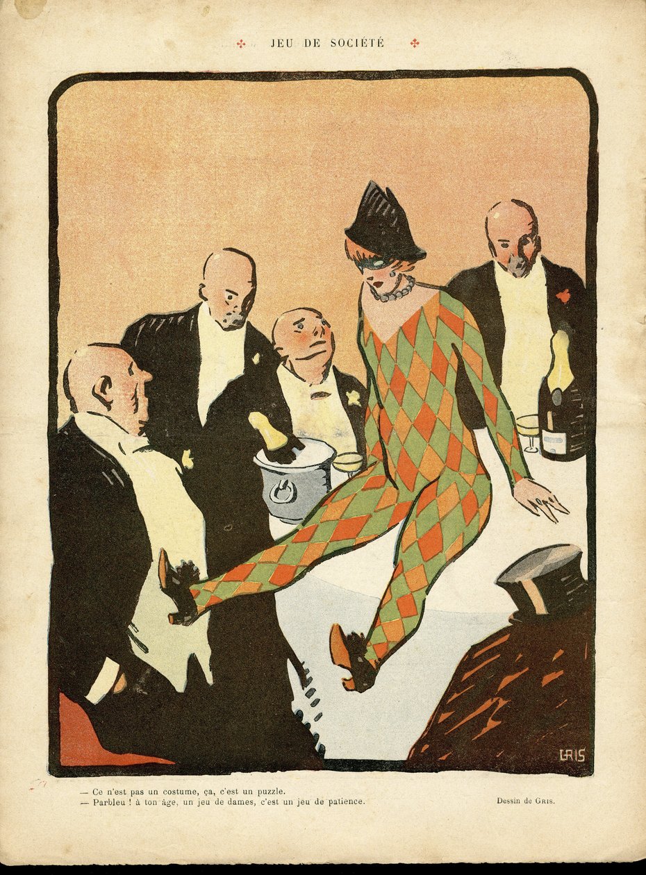 Illustrasjon av J Gris (1887-1927) i Le Lire av Juan Gris