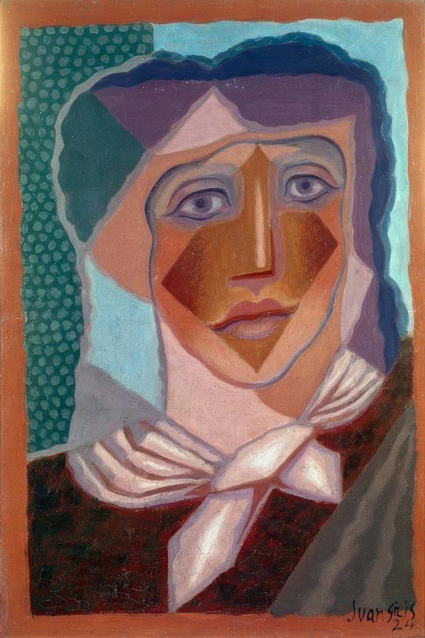 Juan Gris, Kvinne med halstørkle, 1924 av Juan Gris