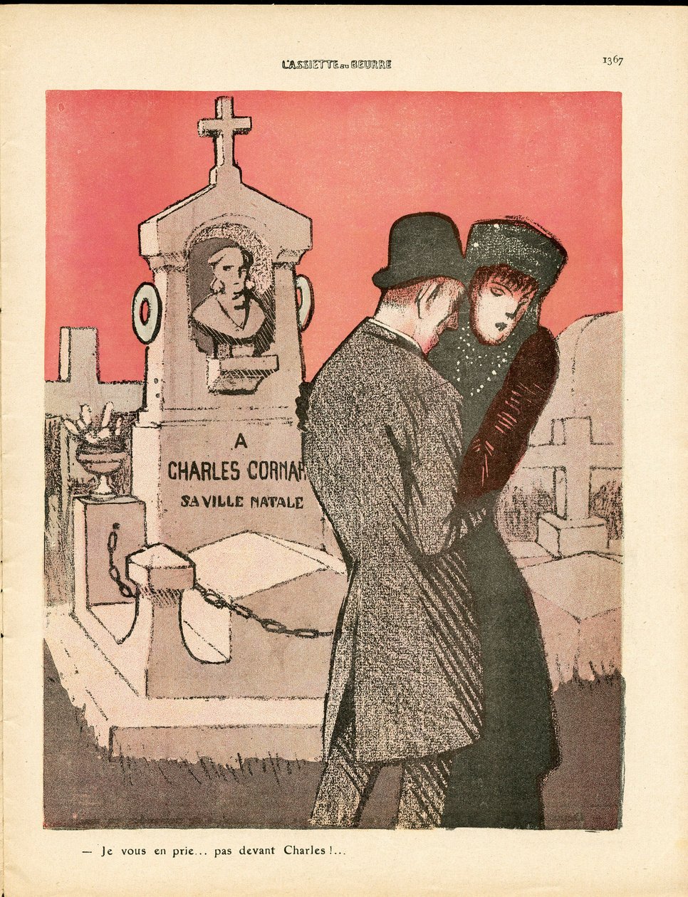 L'Plate au beurre, nummer 450, satirisk i farger av Juan Gris