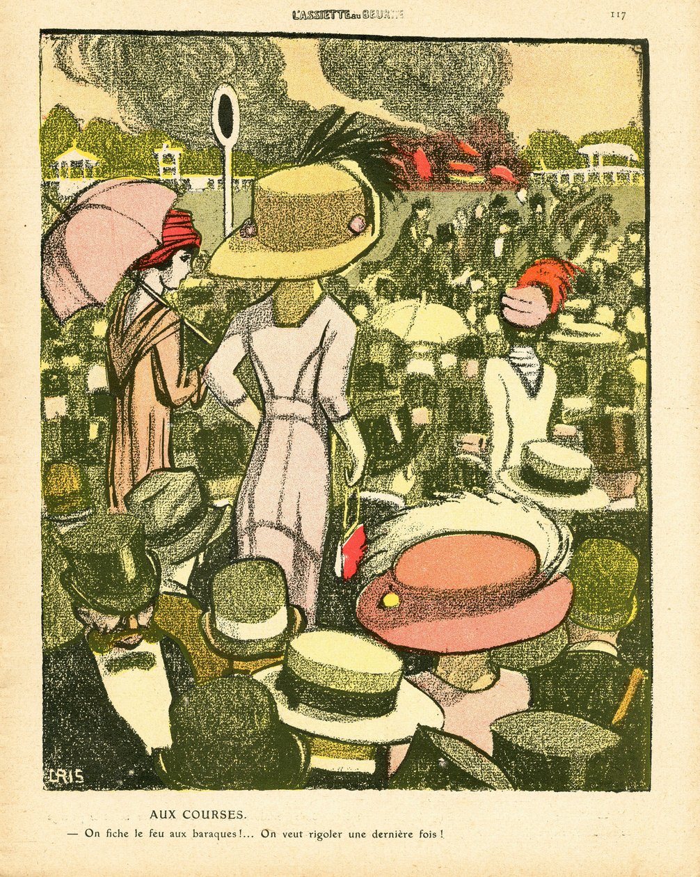 L'Plate au beurre, nummer 476, satirisk i farger av Juan Gris