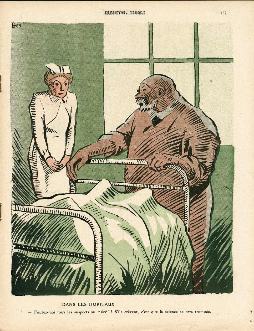 L'Plate au beurre, nummer 497, satirisk i farger av Juan Gris