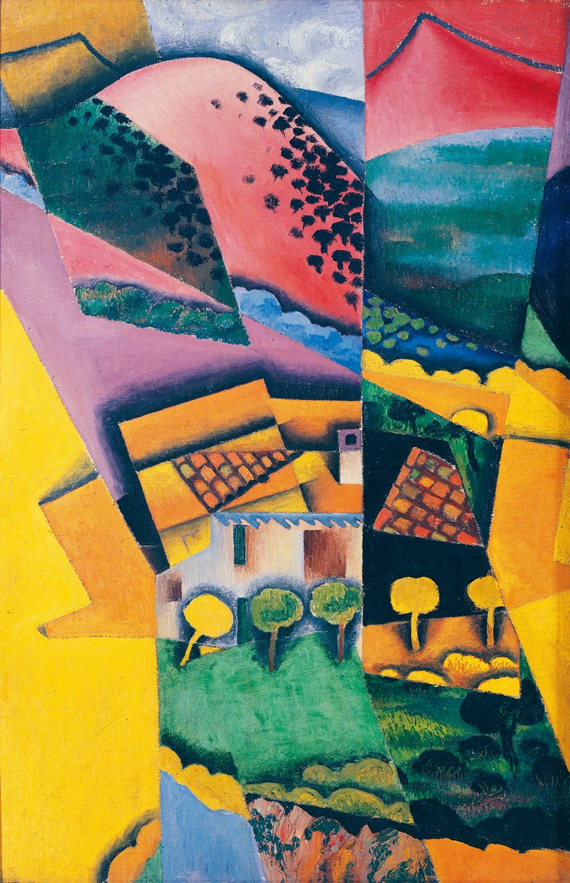 Landskap på Ceret av Juan Gris