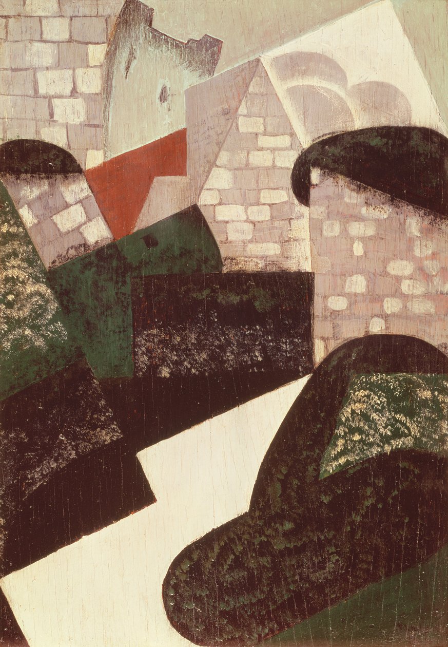 Landskap ved Loches, 1916 (panel) av Juan Gris
