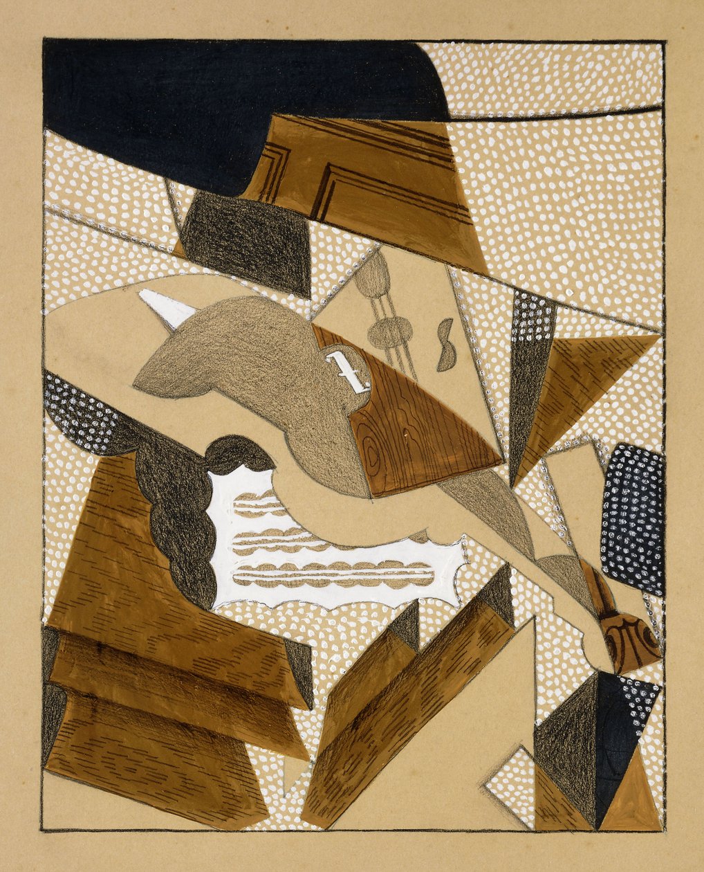 Fiolinen, ca. 1915-1916 av Juan Gris