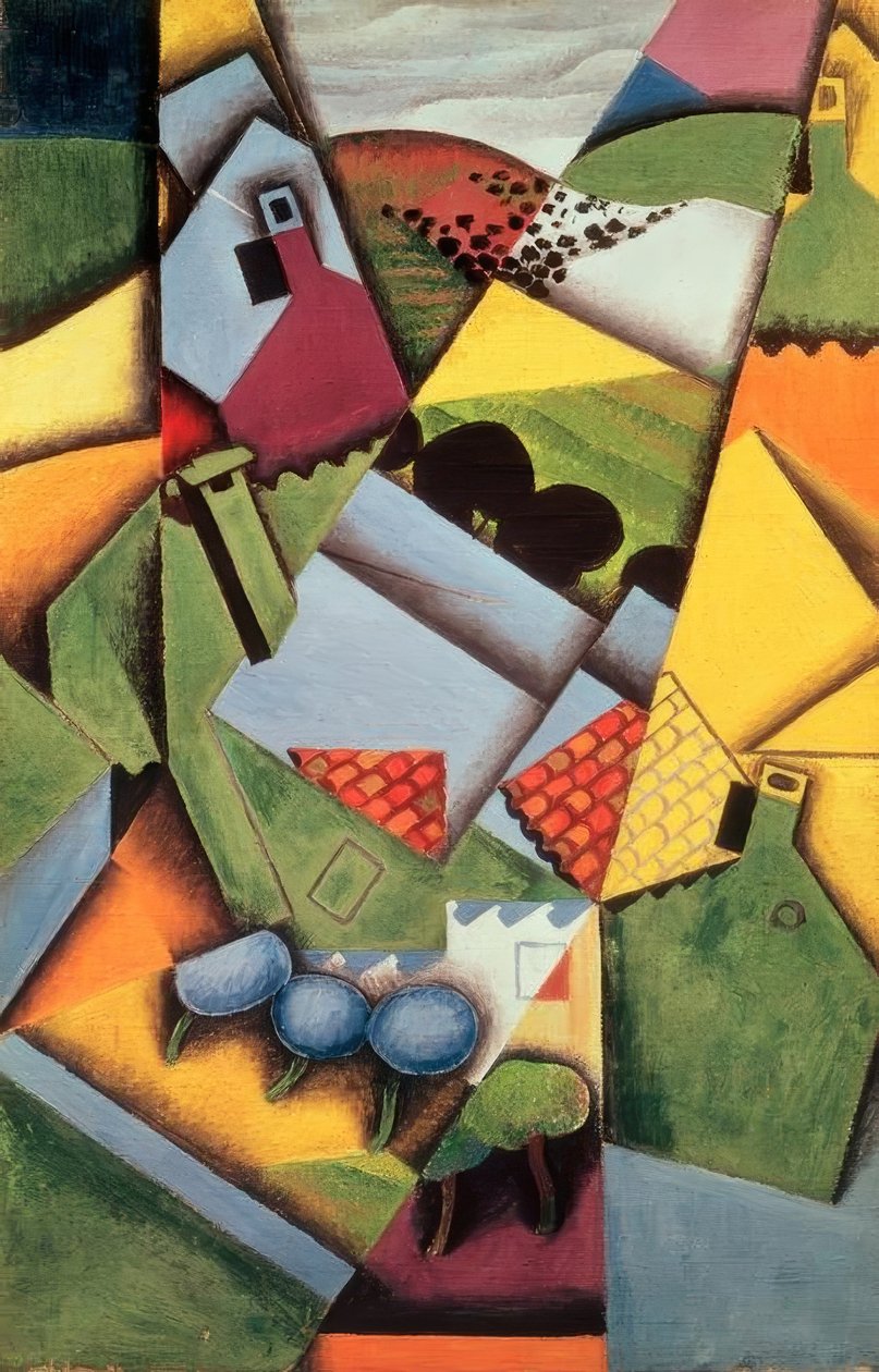 Hus i Céret av Juan Gris