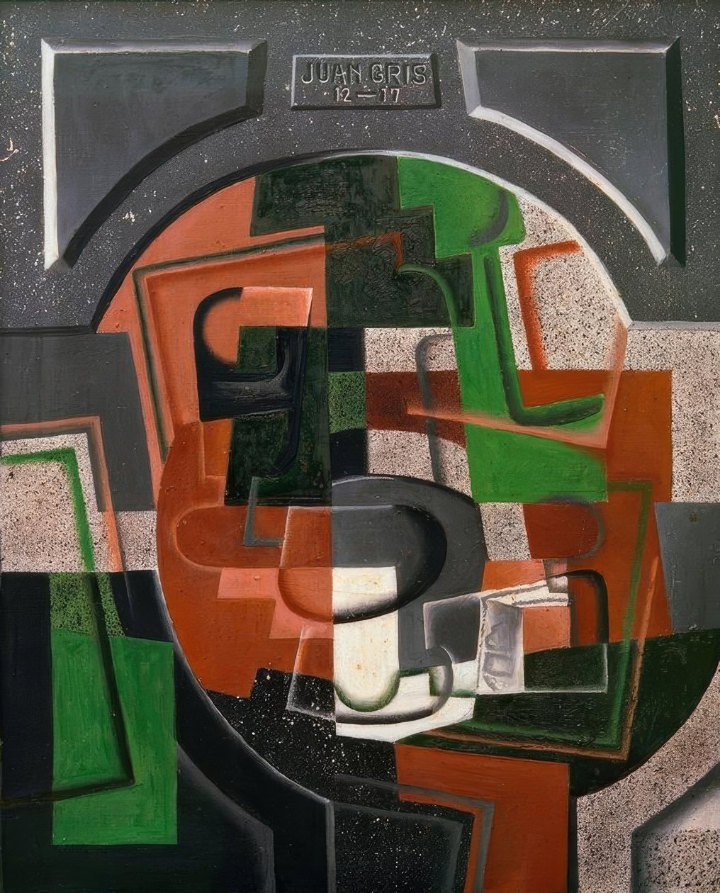 Stilleben på tallerkenen av Juan Gris