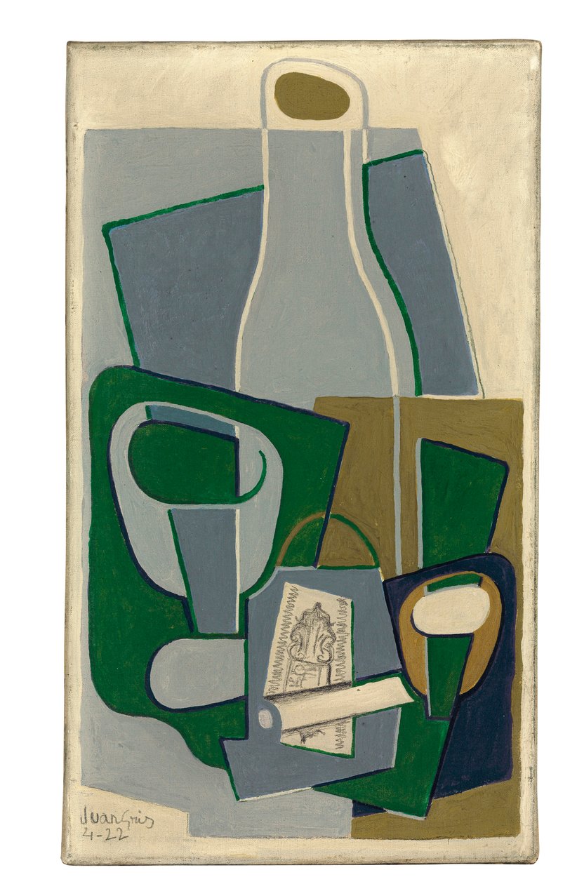 Pipe og tobakkspakke, 1922 av Juan Gris