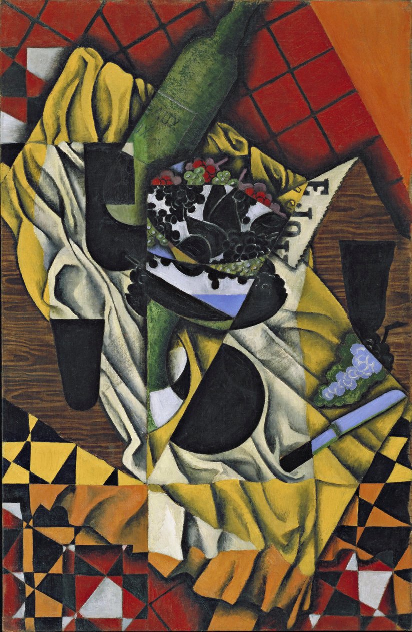 ""Druer og vin"" Maleri av Juan Gris (1887-1927) 1913 Museum of Modern Art, New York av Juan Gris