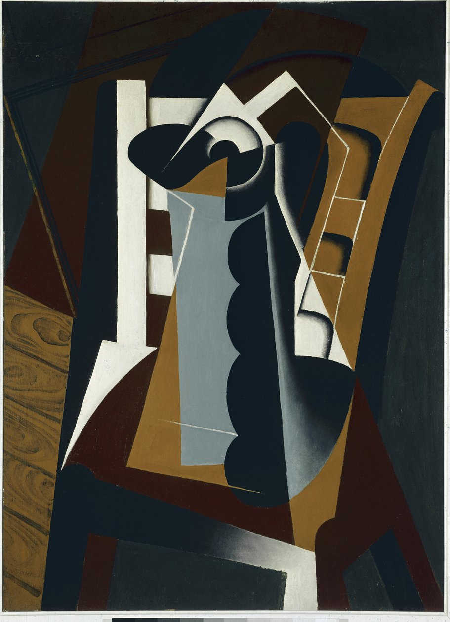 Stilleben på en stol - Olje på tre av Juan Gris
