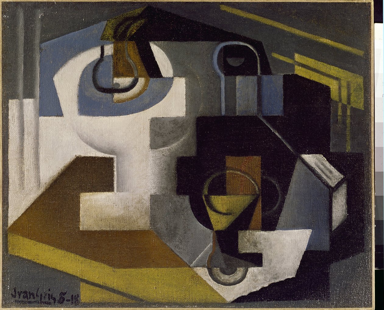 Stilleben med en fruktskål - Maleri av Juan Gris (1887-1927) av Juan Gris