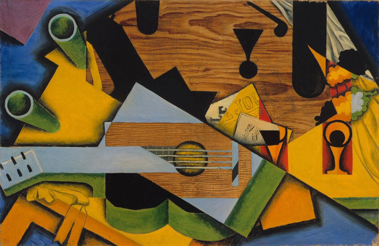 Stilleben med gitar av Juan Gris