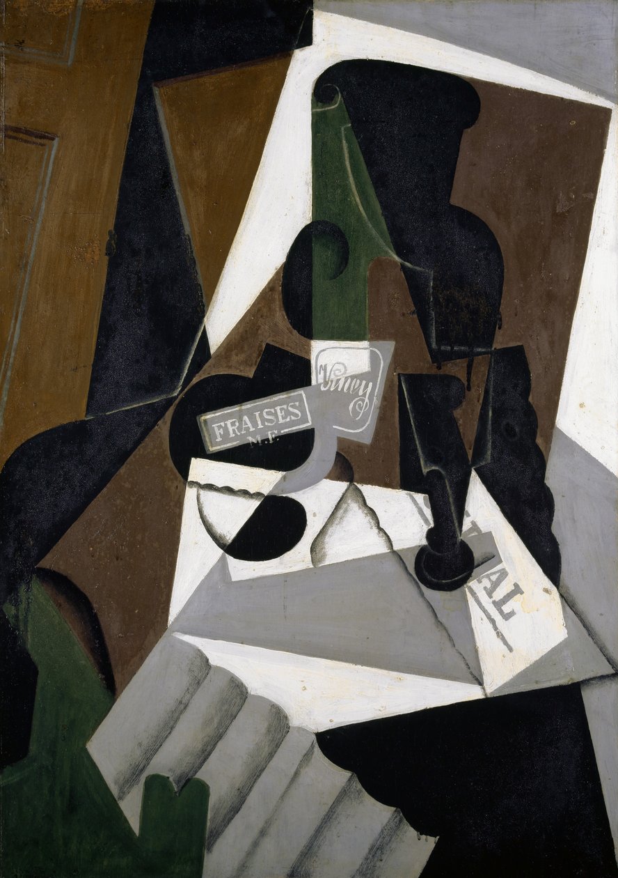 Potten med jordbærsyltetøy av Juan Gris