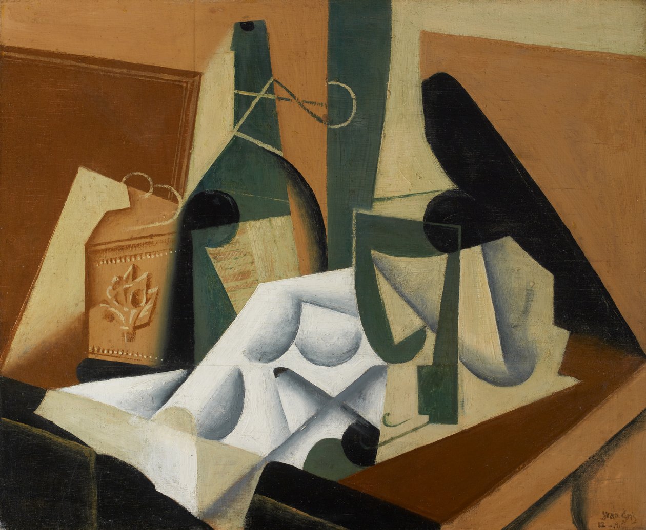 Den hvite duken, 1912-16 av Juan Gris