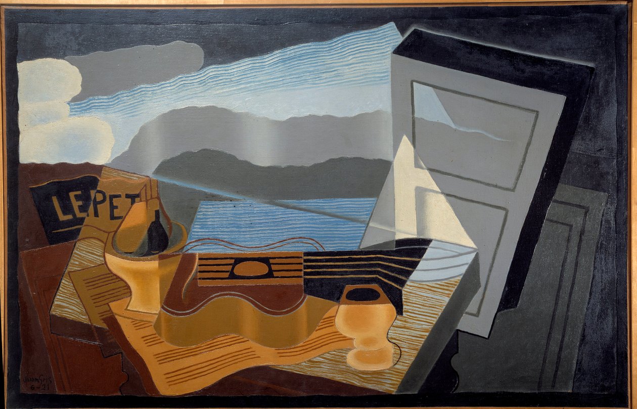 Utsikten over bukten. Maleri av Juan Gris (1887-1927) Ec. Esp. av Juan Gris