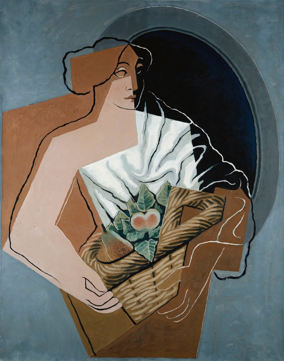 Kvinne med kurv; Kvinne med kurv, 1927 av Juan Gris