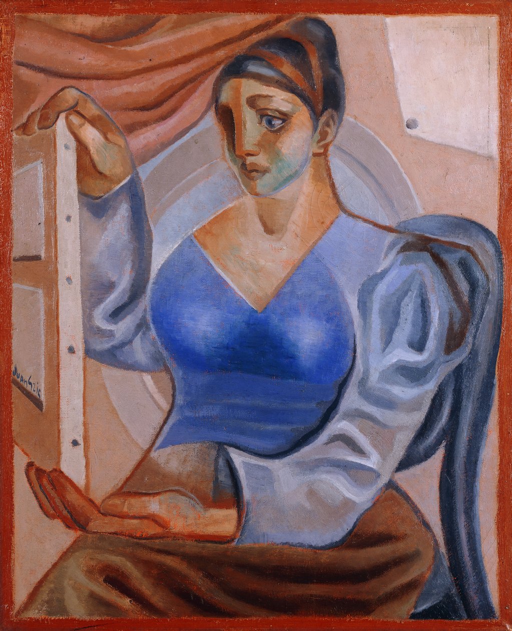 Kvinne med et maleri; La Femme au Tableau, av Juan Gris