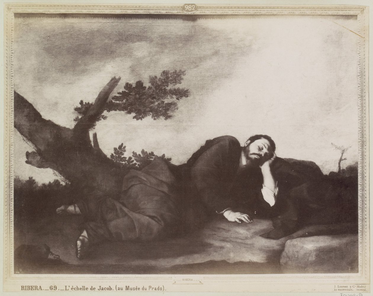 Fotoreproduksjon av et maleri av Jusepe Ribera, som viser Jakobs drøm RIBERA.- L