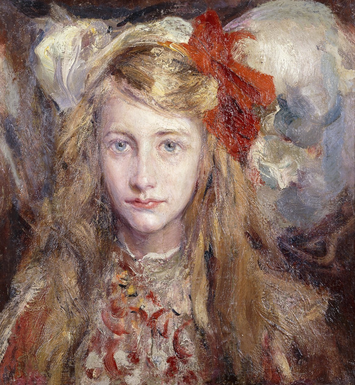 Portrett av kunstnerens datter Pippi av Juan Pablo Salinas Tervel