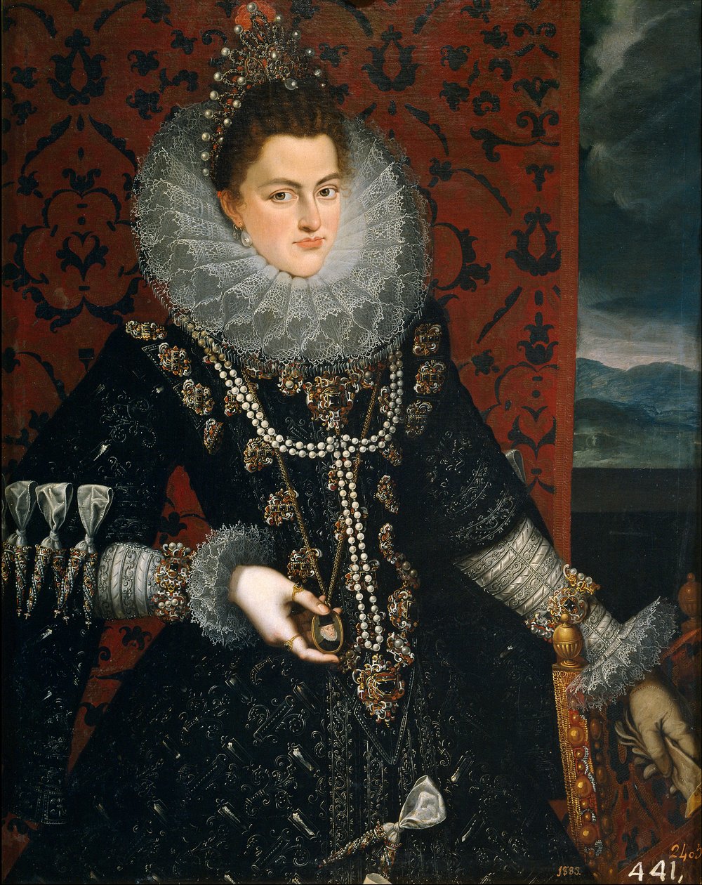Isabelle Claire Eugenie fra Østerrike (Isabelle av Spania av Juan Pantoja de la Cruz