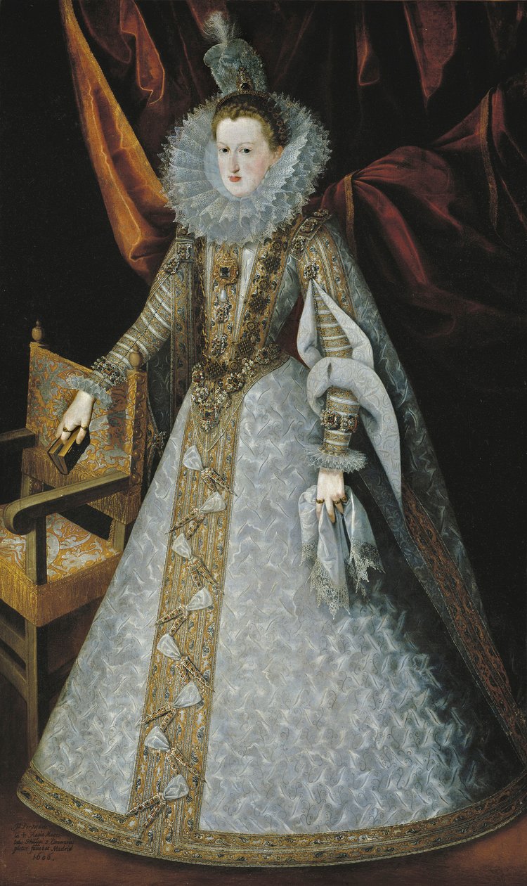 Margaret av Østerrike Styria erkehertuginne av Østerrike, daværende dronningkonsort av Spania - Portrett av Margarita av Østerrike (1584-1611) av Pantoja de la Cruz, Juan (1553-1608) av Juan Pantoja de la Cruz
