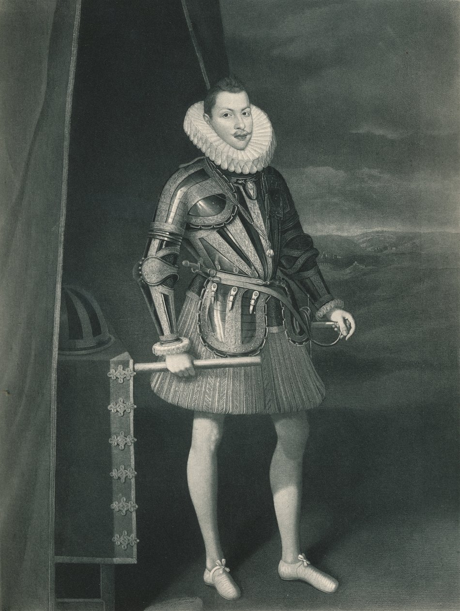 Filip III i rustning, 1605, 1904 av Juan Pantoja de la Cruz
