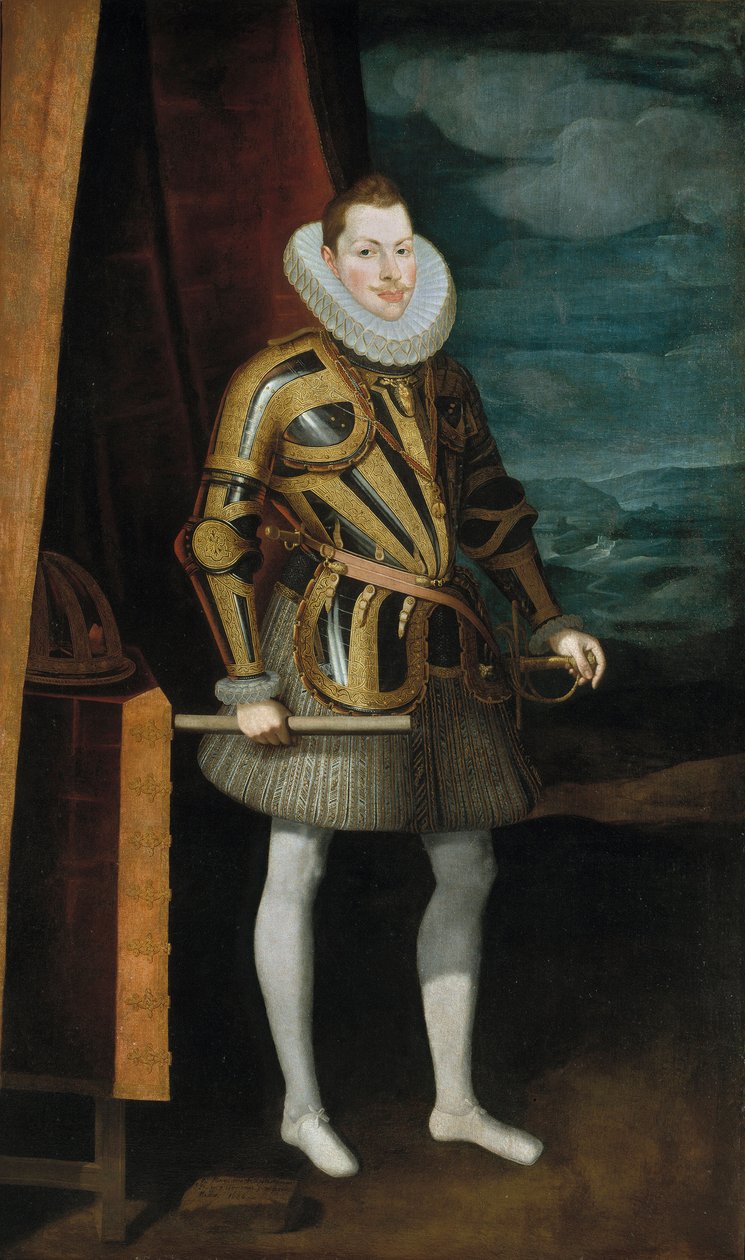 Filip III av Spania - Portrett av Filip III (1578-1621), konge av Spania og Portugal av Pantoja de la Cruz, Juan (1553-1608) av Juan Pantoja de la Cruz