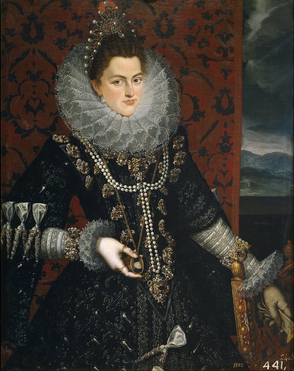 The Infanta Isabella Clara Eugenia 1566-1633, 1598-1599 av Juan Pantoja de la Cruz