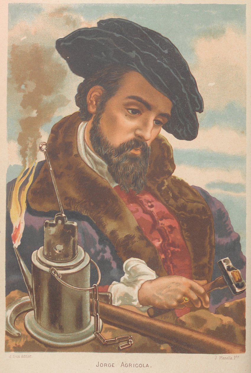 Georgius Agricola. Fra: Vitenskap og dens menn, 1879. av Juan Planella y Rodríguez