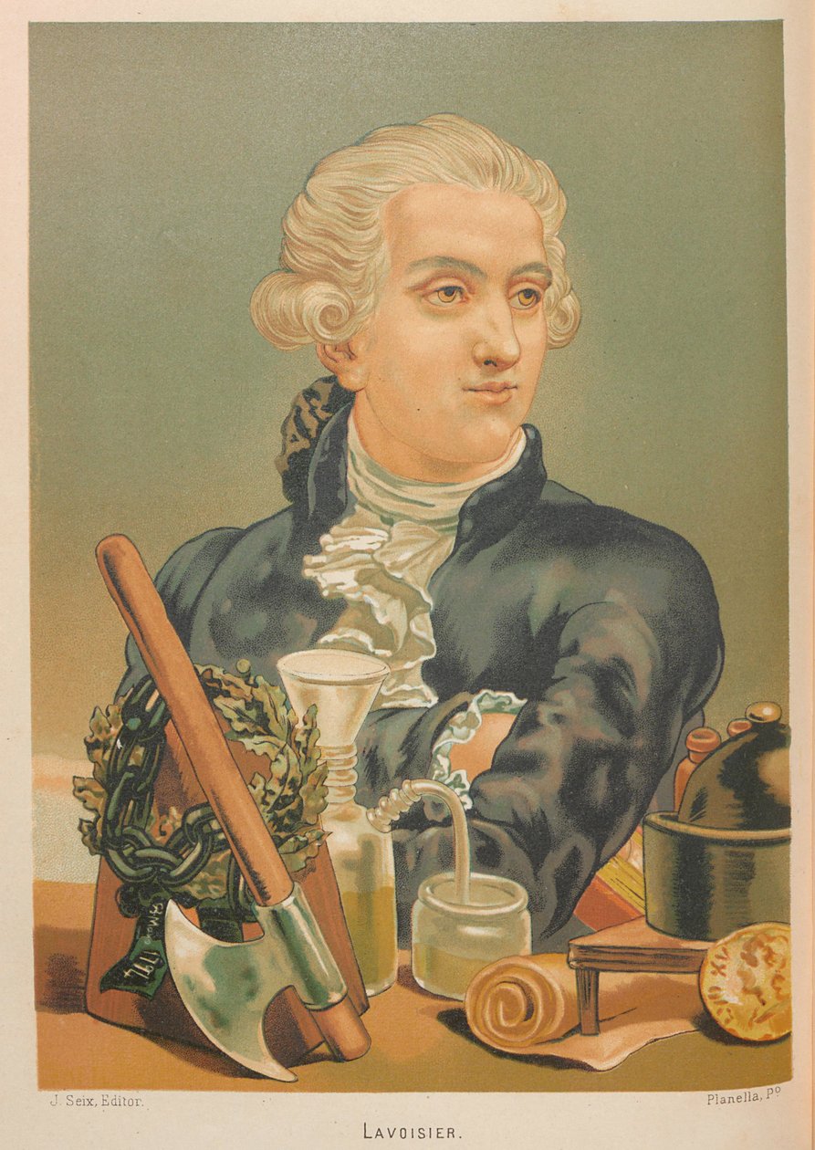 Portrett av Antoine-Laurent Lavoisier 1743-1794, 1879. av Juan Planella y Rodríguez