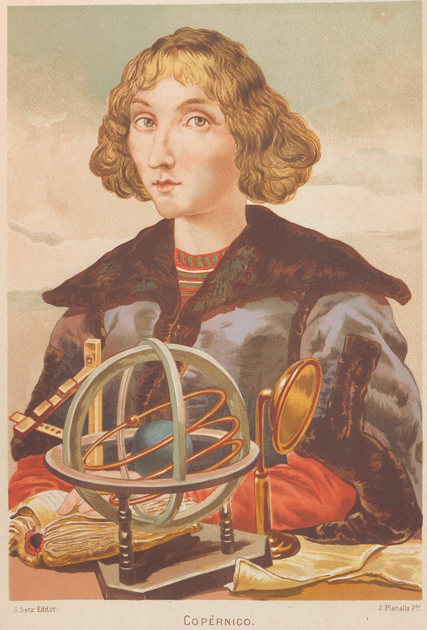 Portrett av Nicolaus Copernicus 1473-1543, 1879. av Juan Planella y Rodríguez