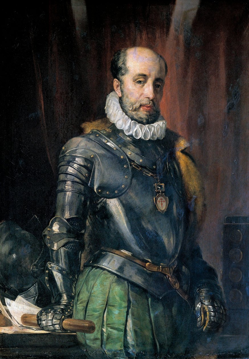 Portrett av Luis de REQUESENS Y ZUNIGA (1528-1576), katalansk politiker, guvernør i de spanske Nederlandene. Maleri av Joan Vicens i Cots (Juan Vicens Cots av Juan Vicens Cots