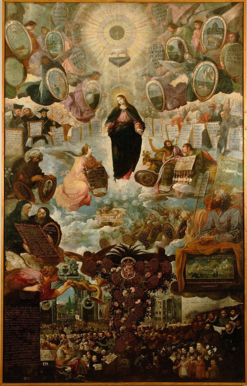 allegorie de l'Immaculee Conception - Allegory of the Immaculee Conception par Roelas (Ruela), Juan de (ca. 1570-1625). Olje på lerret, størrelse: 323x195 av Juan de Roelas