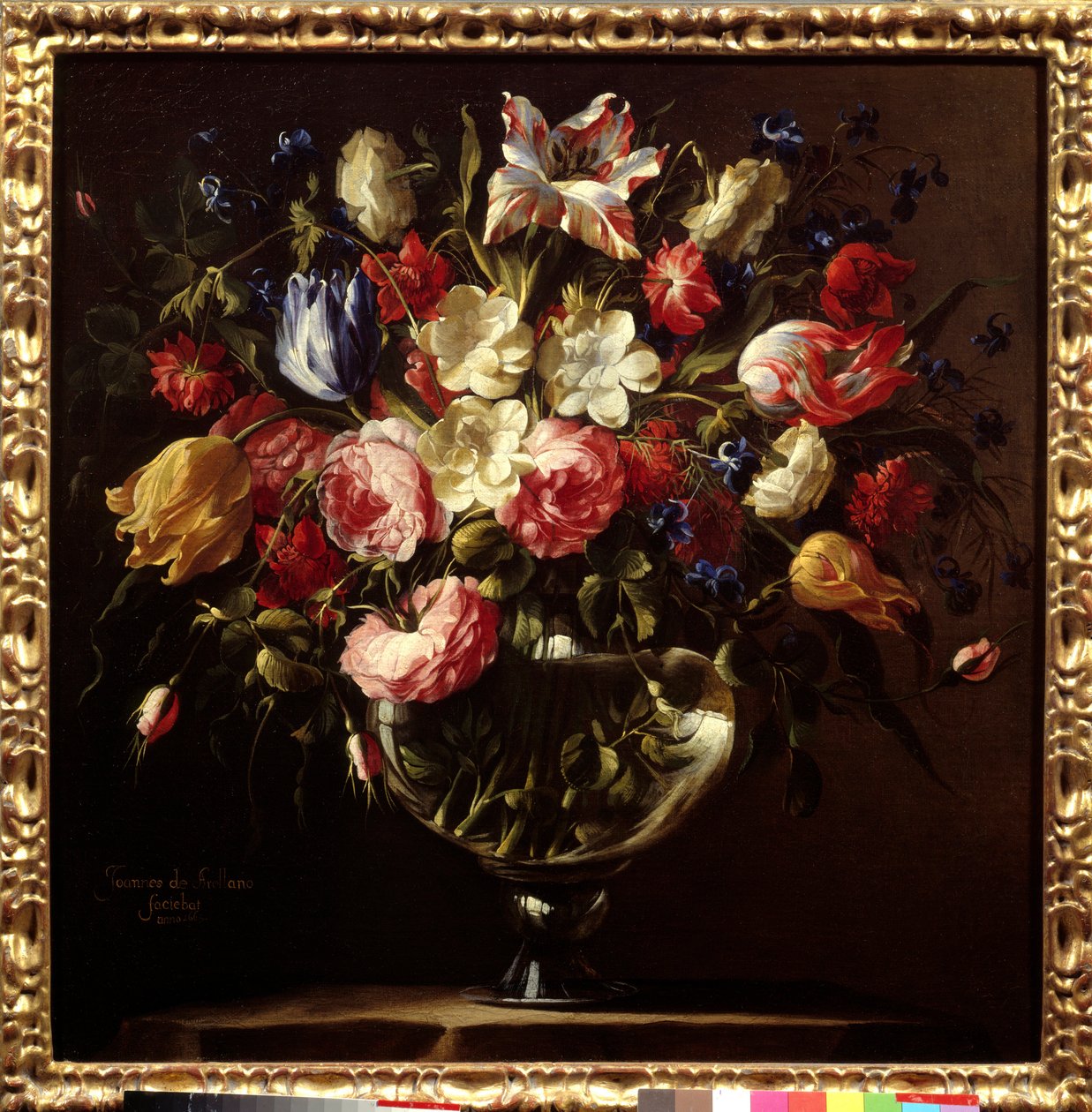 Vase med blomster. Maleri av Juan de Arellano (1614-1676) av Juan de Arellano