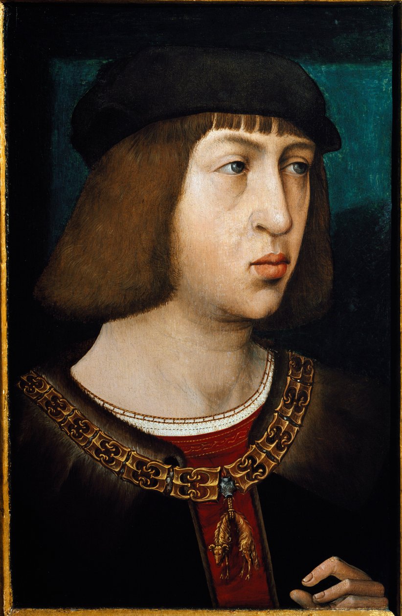 Portrett av kongen av Castilla Filip I (Philip av Habsburg kalt Filip den vakre) av Juan de Flandes