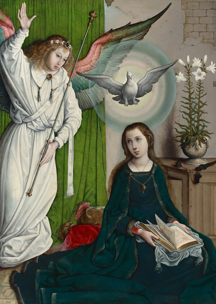 Bebudelsen, ca. 1508–1519 (olje på panel) av Juan de Flandes