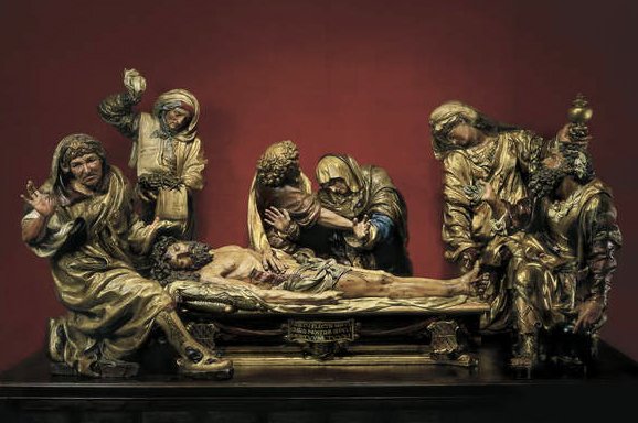 The Entombment of Christ (polykromt tre) (se også 187574) av Juan de Juni