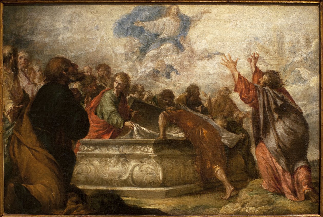 Jomfruens antagelse. Maleri av Juan de Valdes Leal (1622-1690), olje på lerret, ca 1680. Museum of Fine Arts i Sevilla, Spania. av Juan de Valdes Leal